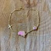 KaterinasDesigns Gold Baby Pink Foot Bracelet Jewelry