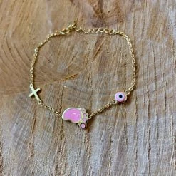 KaterinasDesigns Gold Baby Pink Foot Bracelet Jewelry