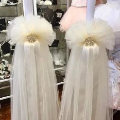 KaterinasDesigns Tulle Diamond & Pearl Broach Lambatha Wedding