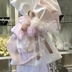 KaterinasDesigns Pink And Gold Rosette Upright Lambatha