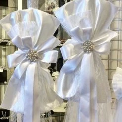 KaterinasDesigns White Upright Bow Lambatha Wedding