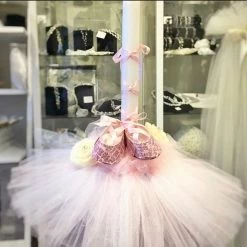 KaterinasDesigns Pink Ballerina Lambatha Girls Baptismal