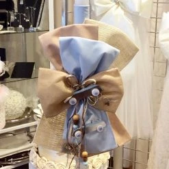 KaterinasDesigns Baby Blue Car Upright Bow Lambatha