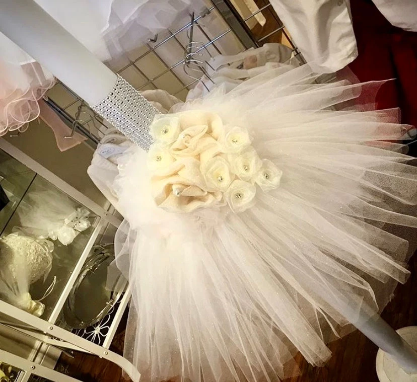 KaterinasDesigns Ivory Floral Tutu Lambatha Girls Baptismal 3 KaterinasDesigns Ivory Floral Tutu Lambatha Girls Baptismal