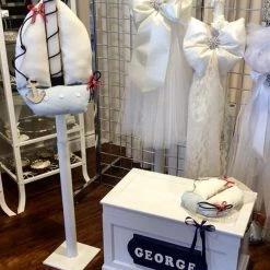 KaterinasDesigns Large White & Blue Nautical Boat Lambatha