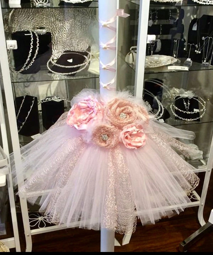 KaterinasDesigns Pink Lace Rosette Lambatha 3 KaterinasDesigns Pink Lace Rosette Lambatha