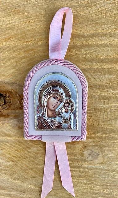 KaterinasDesigns Pink Virgin Mary Icon 7.5 X 6 Cm 3 KaterinasDesigns Pink Virgin Mary Icon 7.5 X 6 Cm