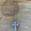 KaterinasDesigns Pearl Cross Necklace Jewelry