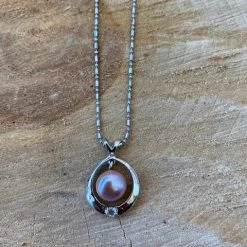 KaterinasDesigns Pink Round Pearl Necklace