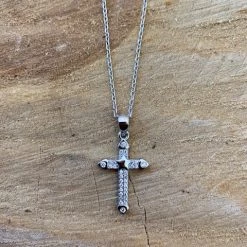KaterinasDesigns Sterling Silver Large Diamond Cross