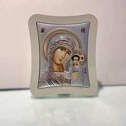 KaterinasDesigns Icons Silver Virgin Mary Icon 25 X 21 Cm