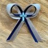KaterinasDesigns Silver And Navy Bow Martyiko/Witness Pin