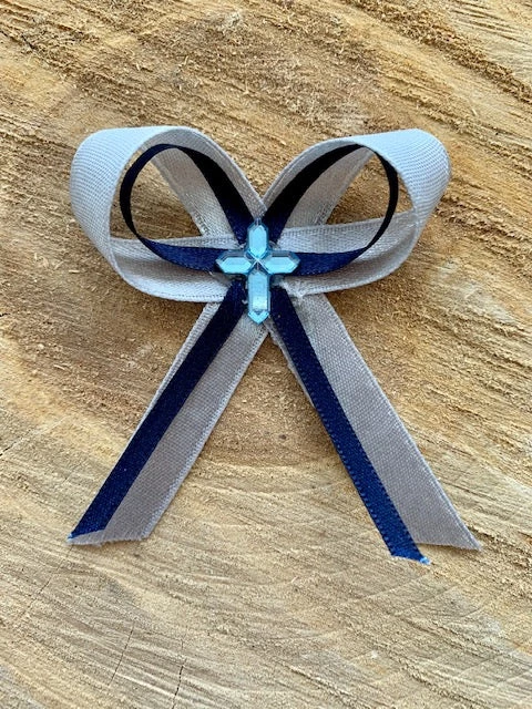 KaterinasDesigns Silver And Navy Bow Martyiko/Witness Pin 3 KaterinasDesigns Silver And Navy Bow Martyiko/Witness Pin