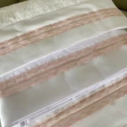 KaterinasDesigns Rose Gold Lace Ladopano Set Girls Baptismal