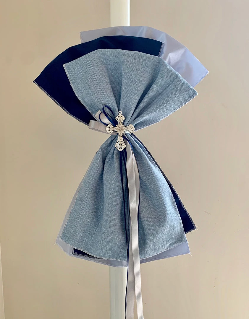 KaterinasDesigns Boys Baptismal Blue And Navy Crystal Cross Upright Bow Lambatha 3 KaterinasDesigns Boys Baptismal Blue And Navy Crystal Cross Upright Bow Lambatha
