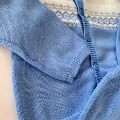 Mayoral Blue Knit Suspender 3 Piece Outfit Baby