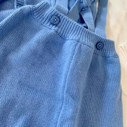 Mayoral Blue Knit Suspender 3 Piece Outfit Baby