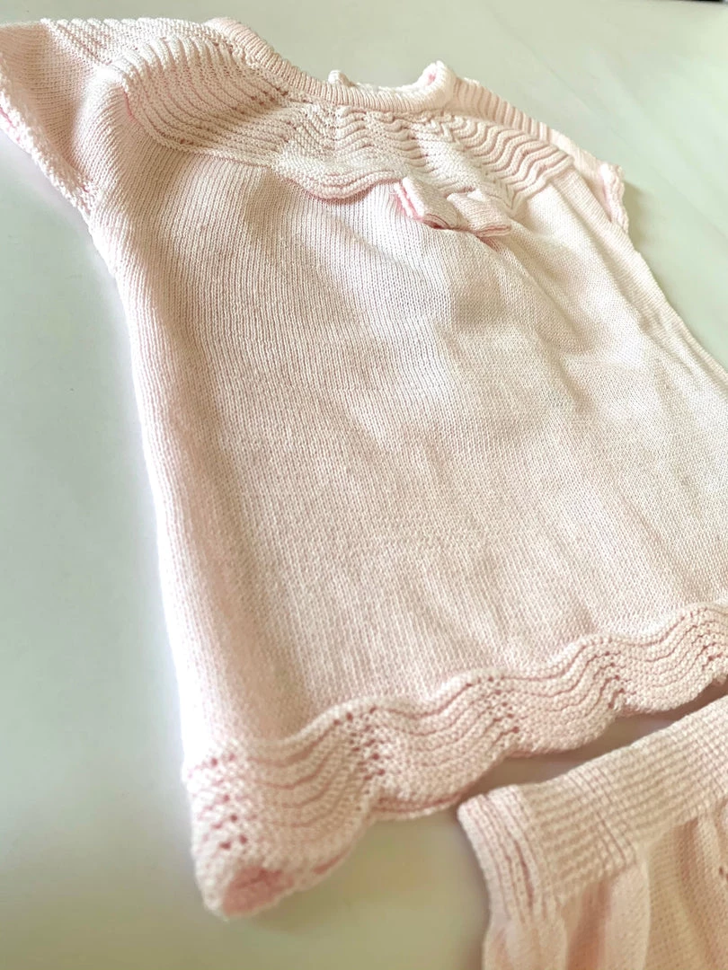 Mayoral 2 Piece Baby Pink Knit Outfit 4 Mayoral 2 Piece Baby Pink Knit Outfit