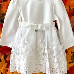 Mayoral Long Sleeve Floral Lace Dress