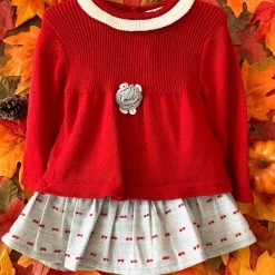 Mayoral Red Knit 2 Piece Outfit
