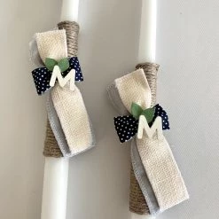 KaterinasDesigns Polka Dot And Olive Branch 2 Small Candles