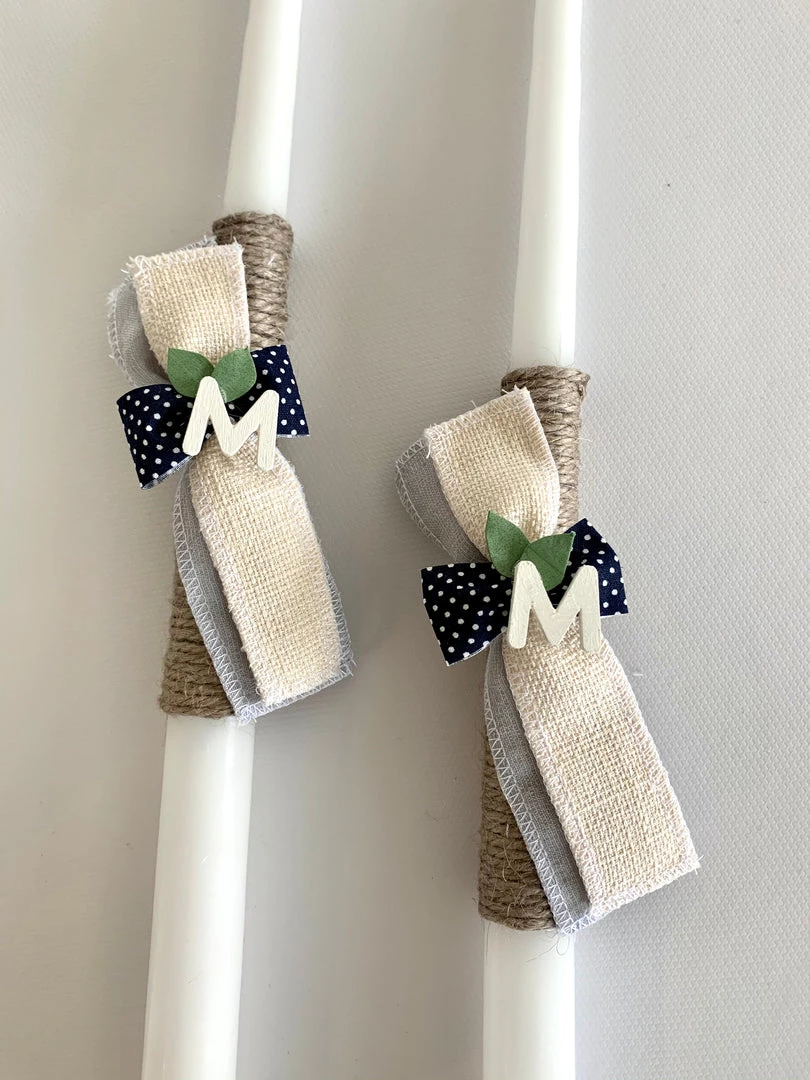 KaterinasDesigns Polka Dot And Olive Branch 2 Small Candles 3 KaterinasDesigns Polka Dot And Olive Branch 2 Small Candles