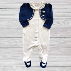 Mayoral Navy Rose Sleeper Baby