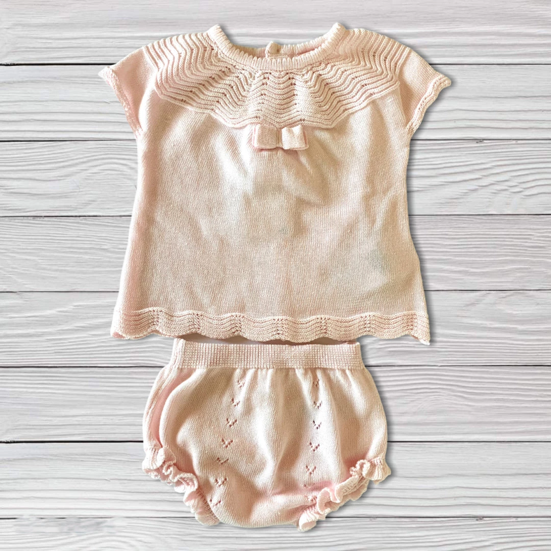 Mayoral 2 Piece Baby Pink Knit Outfit 3 Mayoral 2 Piece Baby Pink Knit Outfit