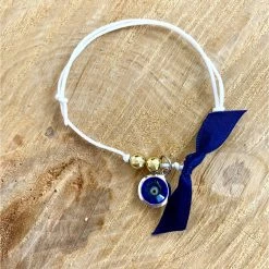 KaterinasDesigns Navy And Gold Mati Bracelet Martyiko/Witness Pin Boys Baptismal