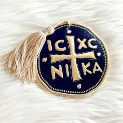 KaterinasDesigns IC XC NI KA Navy And Gold Gouri - Champagne