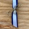 KaterinasDesigns Navy, White And Gold Upright Bow Martyiko/ Witness Pin
