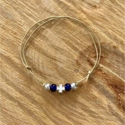 KaterinasDesigns Gold And Navy Bracelet Martyiko/ Witness Pin Boys Baptismal