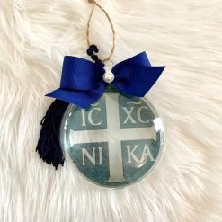 KaterinasDesigns IC XC NI KA Blue Christmas Ornament Gifts