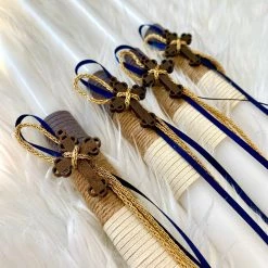 KaterinasDesigns Wooden Cross Easter Candle Easter Candles