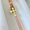 KaterinasDesigns Pink And Gold Cross Easter Candle Easter Candles