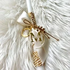 KaterinasDesigns Personalized Gold Name Keychain Easter Candle Easter Candles