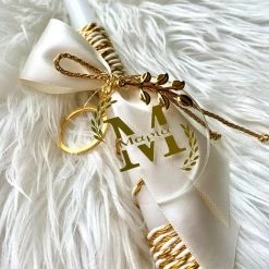 KaterinasDesigns Personalized Gold Name Keychain Easter Candle Easter Candles