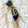 KaterinasDesigns Personalized Navy And Gold Name Keychain Easter Candle Easter Candles