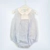 Mayoral Baby Blue Striped Cotton Onesie