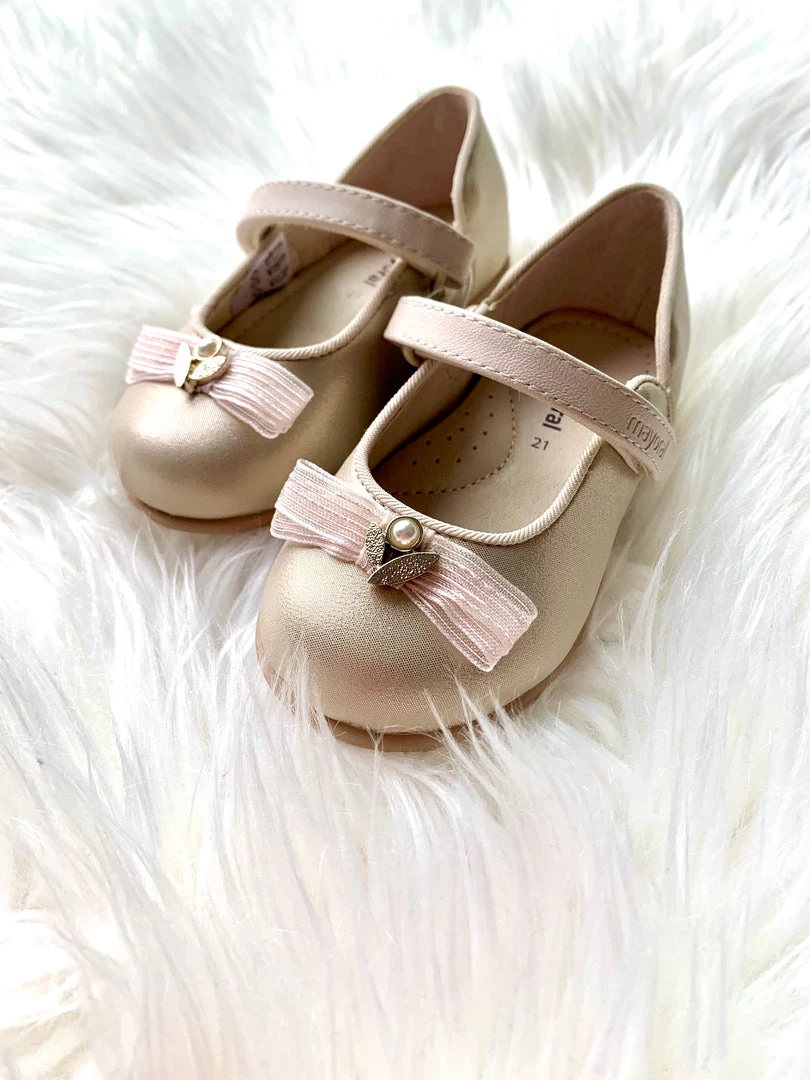 Mayoral Champagne Ballerina Pumps 3 Mayoral Champagne Ballerina Pumps