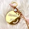 KaterinasDesigns Manoula Mou Gold Mirror Keychain