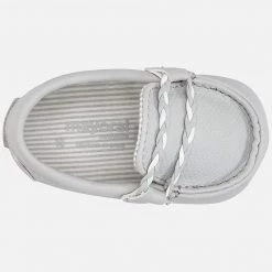 Boys Shoes Mayoral Grey And White Moccasins 9 Boys Shoes Mayoral Grey And White Moccasins