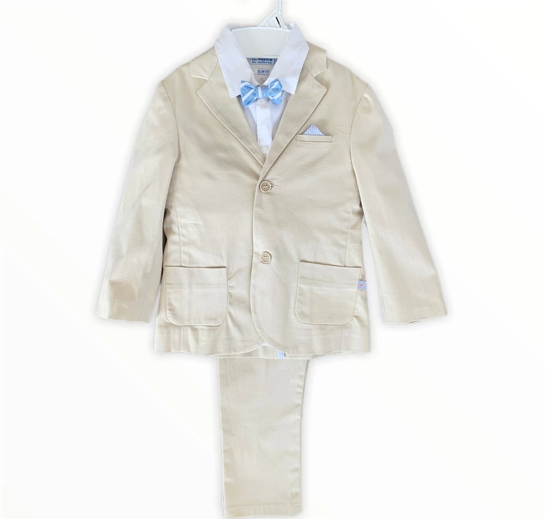 Mayoral Beige And Baby Blue 4 Piece Baptismal Suit Boys Baptismal Outfits 3 Mayoral Beige And Baby Blue 4 Piece Baptismal Suit Boys Baptismal Outfits