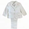 Stella Ivory Linen Baptismal Suit Boys Baptismal Outfits