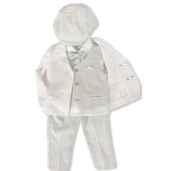 Mayoral 6 Piece Grey And White Cotton Baptismal Suit Boys Baptismal Outfits