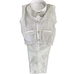 Stella Grey Vest Baptismal Suit