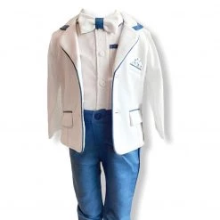 Mayoral 4 Piece Blue And White Baptismal Outfit Boys Baptismal
