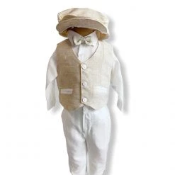 Boys Baptismal Stella Italian Linen Suit