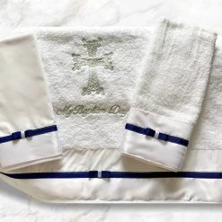 KaterinasDesigns Boys Ladopana Navy Embroidered Ladopano Set