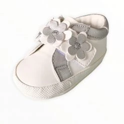 Mayoral White And Silver Floral Runners Girls